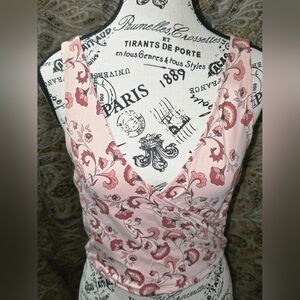 Floral Pink Wrap Top